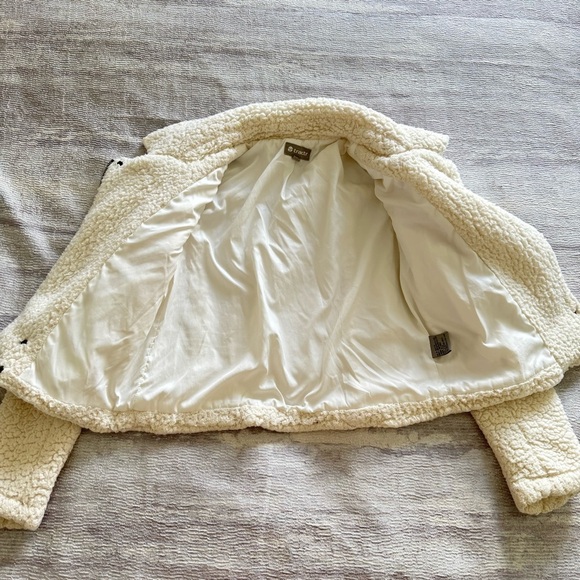 Tractr Off-White Teddy Kids Jacket, Size L - Picture 5 of 11